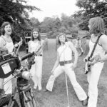 BZN tijdens filmopnamen in het Linnaeushof, 1974