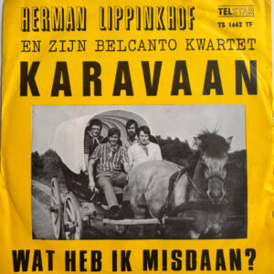 Platenhoes van de single Karavaan van Herman Lippinkhof uit 1971