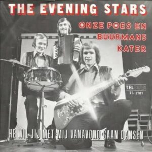 Platenhoes van de single Onze Poes en Buurmans Kater van The Evening Stars uit 1975