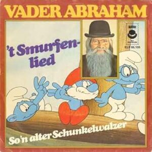 Platenhoes van de single 't Smurfenlied van Vader Abraham uit 1977
