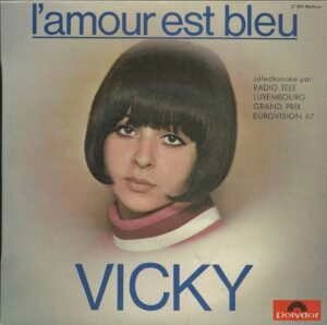 Platenhoes van de single L'amour est bleu van Vicky Leandros uit 1967